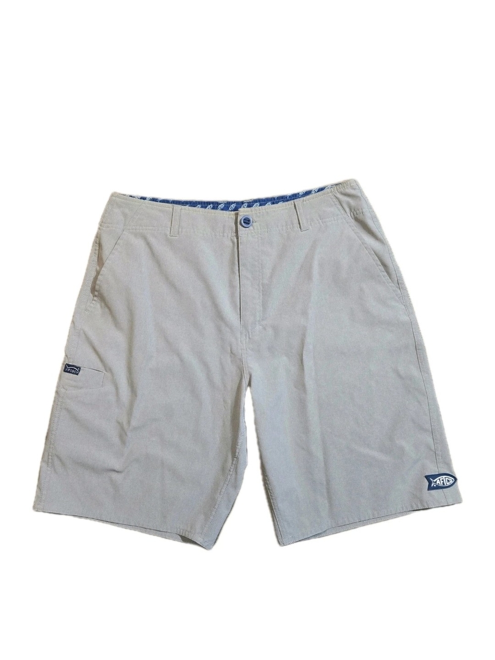 AFTCO Cloudburst Fishing Shorts Mens Size 32 Hybrid Aftech Outdoor Stretch Gray